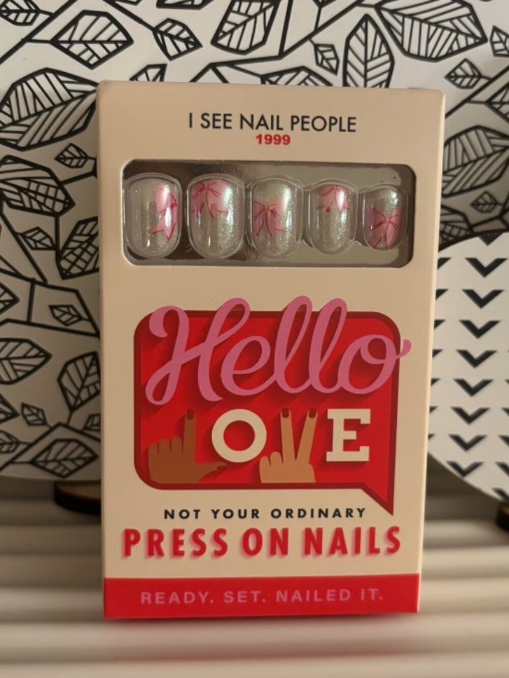 Hello Love I See Nail People Press on Nails